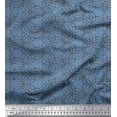 thumbnail image 1 of Soimoi Blue Moss Georgette Fabric Brush Stroke Abstract Print Fabric by the Yard 42 Inch Wide, 1 of 3