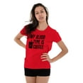 thumbnail image 3 of My Blood Type Coffee Caffeine Addict Womens Slim Fit Graphic Tee Brisco Brands S, 3 of 5