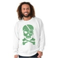 thumbnail image 3 of Irish Skull Crossbones St Pattys Day Sweatshirt for Men or Women Brisco Brands S, 3 of 6