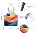 thumbnail image 3 of Colorful Tie Dye Mountain Pattern Kids Aprons for Girls and Boys,Adjustable Neck Strap Toddler Aprons for Kids Cooking Baking, 3 of 6