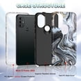 thumbnail image 2 of CASEFIV for Motorola G Power 2022 Case,Marble Pattern Heavy Duty Shockproof Full Body Protective Phone Covers for Women Girls,Gray, 2 of 7