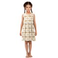 thumbnail image 6 of Girls Dress Pumpkin Bow Leaves Sleeveless Dress for Girls Hem A-Line Casual Sundress, 6 of 7