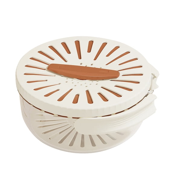 Double Couche Épaissie Cuisine Égouttage Durable Bol de Lavage Fruits & Légumes avec Système Conteneur de Rangement Polyvalent pour Usage Domestique Organisateur de Réfrigérateur & Brosses de Nettoyage Diva Charmant