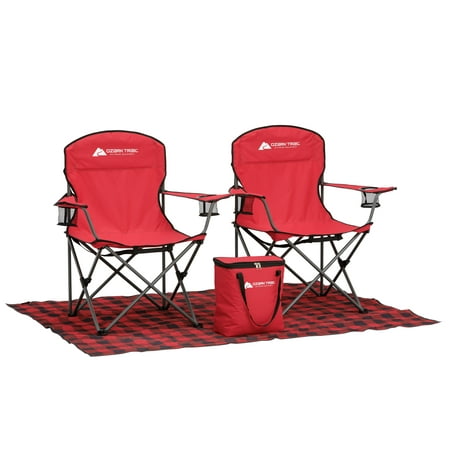 Ozark Trail Mini Tailgate Combo with Footprint, Cooler, and Chairs