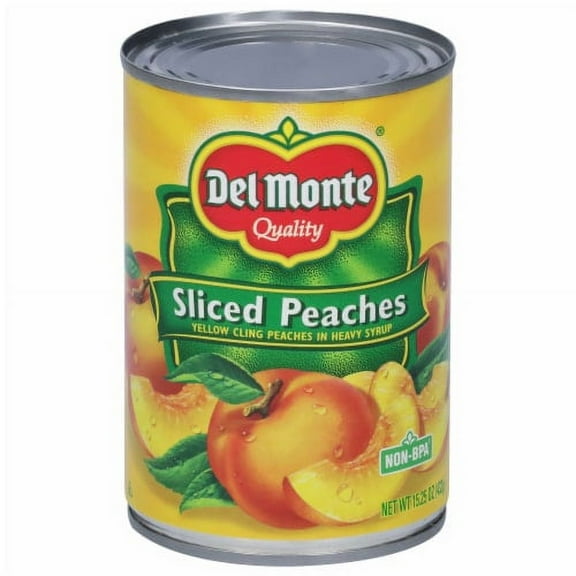 2X-Del Monte Yellow Cling Sliced Peaches in Heavy Syrup Canned Fruit - 15.25 oz