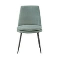 thumbnail image 4 of Weston Home Aurthur Upholstered Dining Chairs, Set of 2, Pale Blue Chenille, Black Legs, 4 of 9