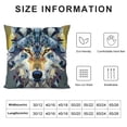 thumbnail image 5 of Orinice Wolf Moon Geometric Pattern Graphic Decorative Cushion Throw Pillow Cover 24x24in, 5 of 5