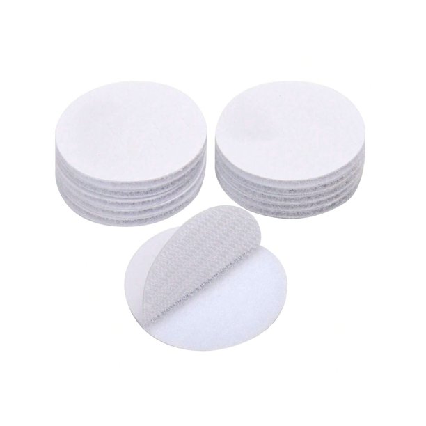 6Pcs Adhesive Tape - Sticky Back Hook Loop Dots - Double Sided Industrial Strength Coins - Heavy Duty Rug Carpet Gripper Pad Mounting Tape For Wall De
