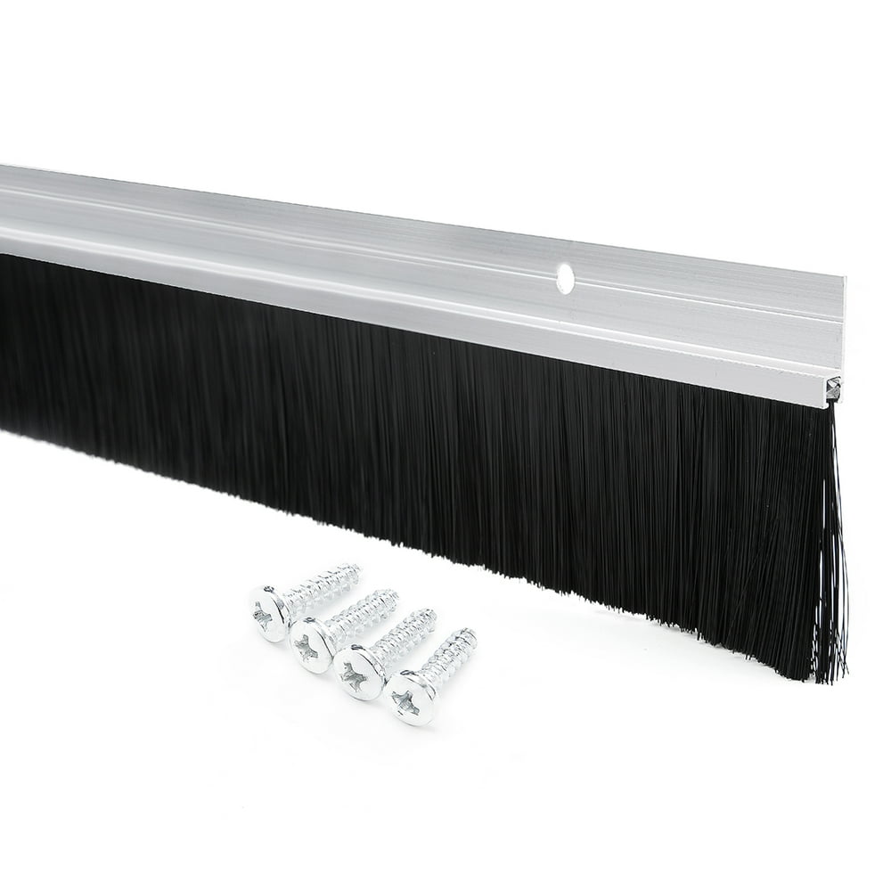 Door Bottom Sweep Aluminum Alloy w 2inch Brush 40inchx2.6inch