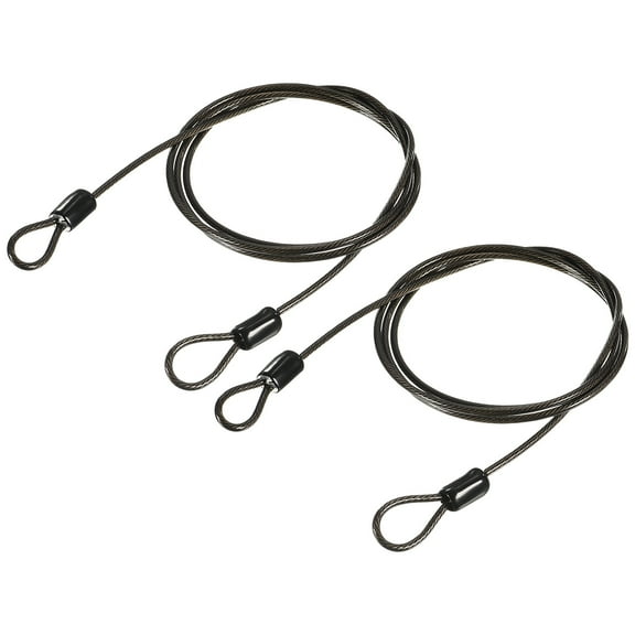 Uxcell Security Steel Cable Lock Safety Cable Flexible Wire Rope Luggage Lock 3.3feet 2.5mm Vinyl Coated Braided Steel Grey Pack of 2