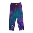 thumbnail image 4 of Bingfone Pajamas For Women,Purple And Green Glitter Pajama Pants With Pockets-Medium, 4 of 9