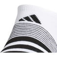 thumbnail image 2 of Adidas Women's Superlite Super No Show Socks (6-Pair), White/Light Onix/Black (Shoe Size 5-10), 2 of 3