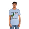 thumbnail image 3 of Amputee Humor TShirt “Turtle Finish Line V1” Crew Neck Funny Shirt, 3 of 5