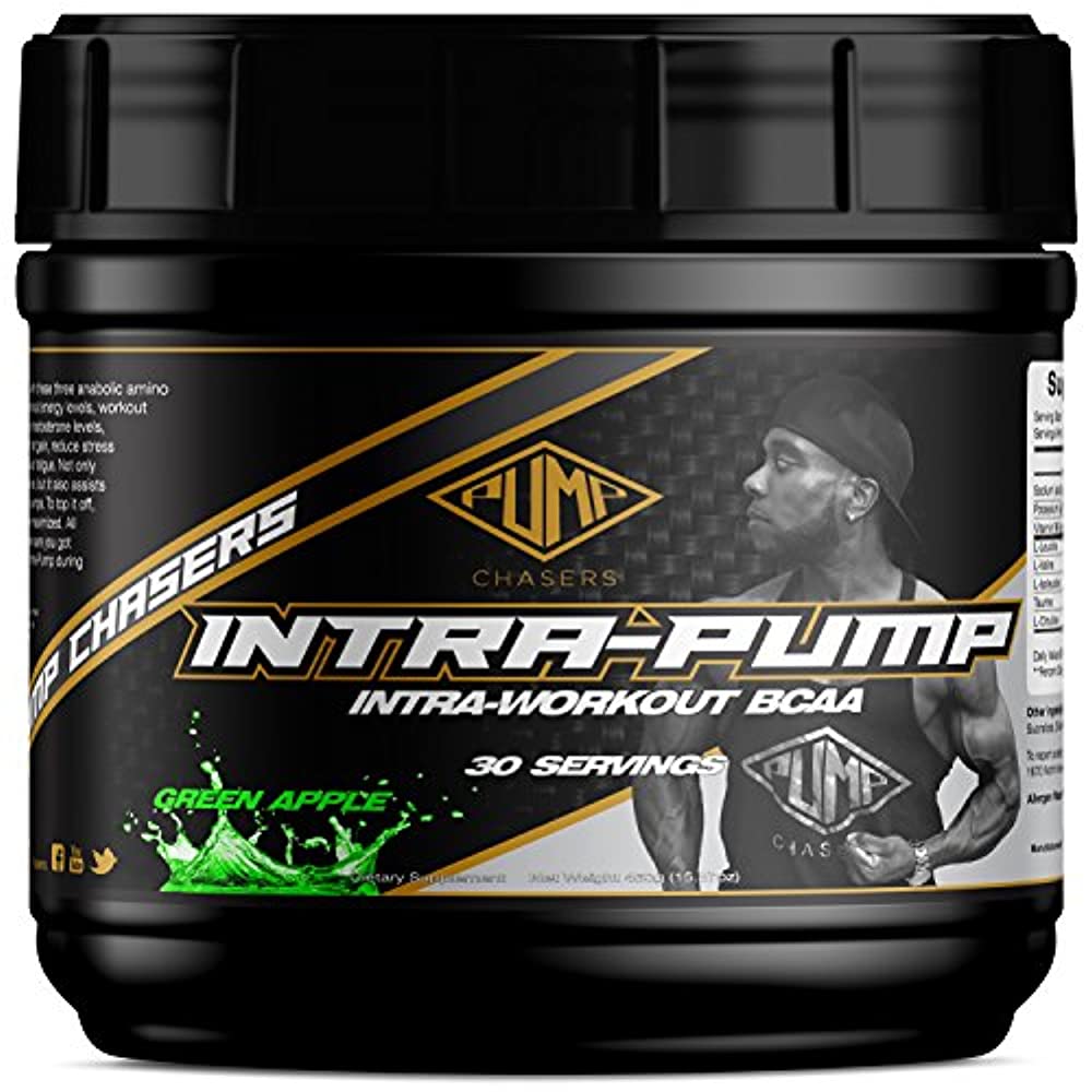 Pump Chasers Intrapump Green Apple Intraworkout BCAA Supplement