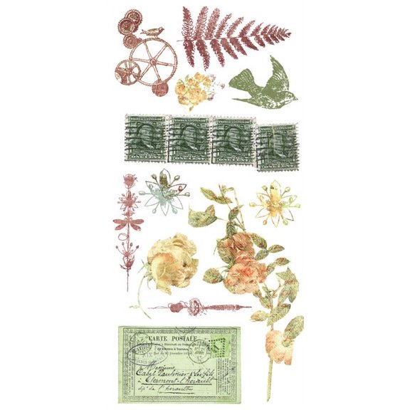 Prima Marketing Inc Rub Ons 4x8.5 Botanical UPC 655350545284