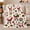 Dancing Santas, variant on Festive Vintage Santa Christmas Pattern Holly Boxes Whimsical, Festive Holiday Scene, Warm Flannel Blanket for Living Room and Family Room, Art Lovers Christmas Gift, Festive Home Decor