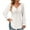 White, variant on Women's V Neck Drawstring Ruched Tops Puff Long Sleeve Ruffle Cuff Shirts Solid Color Casual Blouses White XL