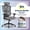 Light Gray / Seat Cushion, variant on Serta AirHaven SX1100 All-Mesh Ergonomic Chair with Adjustable Headrest, Black