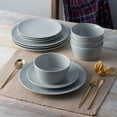thumbnail image 2 of Noritake Colorscapes GoG Swirl (Grey on Grey) 12-Piece Coupe Dinnerware Set, Service for 4, 2 of 7