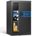 thumbnail image 2 of 6.1 Cub Home Safe Box, Large Capacity Safe with Gewelry Drawers, Digital Safe with Removable Shelves and Alarm System., 2 of 13