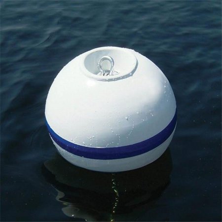 UPC: 0040011736567 | Taylor Sur-Moor Shackle Buoy White with Blue Reflective Striping