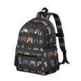 thumbnail image 2 of Game Controller Black Pattern Backpack for School, Cute School Bag with Adjustable Shoulder Straps and Padded Back, 13.4"x11"x4.7", 2 of 5