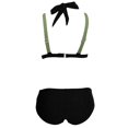 thumbnail image 3 of Women's Two Pieces Crochet Men and Women Matching Swimsuits Lace High Waist V Womens Suit Set Shorts Neck Bikini Set Swimsuit, 3 of 6