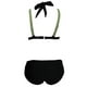 thumbnail image 2 of Gibobby Trajes de Baño para Mujer Dos piezas para mujeres Crochet Lace Alta cintura V cuello Bikini Set Swimsuit(Verdemilitary,G), 2 of 5