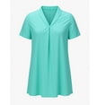 thumbnail image 5 of Blczomt Green Womens Shirts Casual Trendy Summer Shirt Short Sleeve Lightweight Women Blouses,XL, 5 of 6
