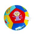 thumbnail image 4 of Bola de tela, juguete de peluche, sonajero educativo, bola suave, Bola de felpa multicolor colorida para habitación de bebé, regalo para bebés de 4 a estilo C Hugo Pelota de peluche, 4 of 9
