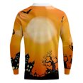 thumbnail image 4 of Men's Long Sleeve Polo Shirts Male Casual Halloween Print Zipper Turn Down Collar Blouse Tops Shirt Comfortable, 4 of 4