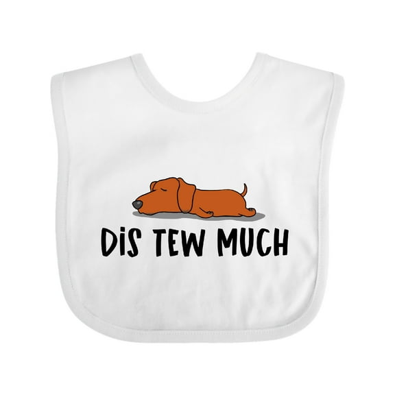 Inktastic Napping Dis Tew Much Daschund Weiner Dog Brown Boys or Girls Baby Bib