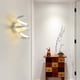 thumbnail image 3 of Aplique de pared LED en espiral europeo minimalista moderno en aluminio + acrílico blanco, aplique de pared creativo para sala de estar, dormitorio, lámpara de noche, aplique de pared de pasillo, 3 of 5