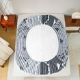 thumbnail image 5 of Homewish Fashion Western Aztec Full Size Sheets for Female, Abstract Stripes Ombre Bed Sheets, Grey Blue Hippie Triangle Sheet Sets, Microfiber Bedroom Decor, 4-Piece, 5 of 7