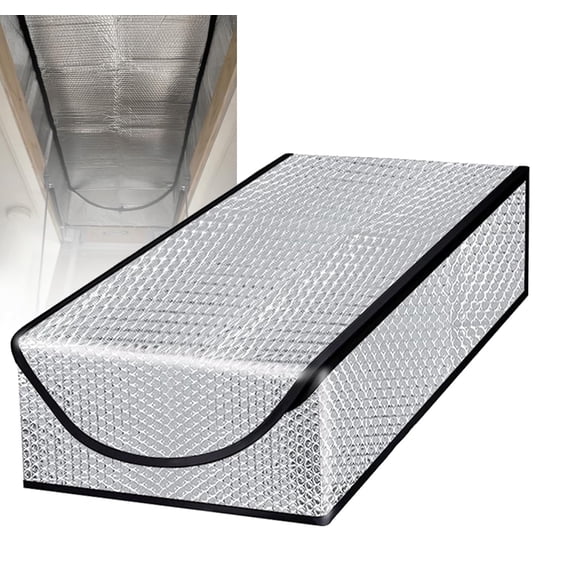 Extra Thick Attic Door Insulation Cover 26.3"x55"x11.6", Double Bubble Attic Stairs Insulation Cover for Pull Down Stair, Energy Saving Tent with Easy Access Zipper