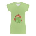 thumbnail image 4 of Xoenoiee Frog and Mushroom Print Kids Girl Short Sleeve Casual T Shirt Dresses Comfy Loose Beach Cover Up Jersey Elegant Dress, Size 3-4 Years, 4 of 6