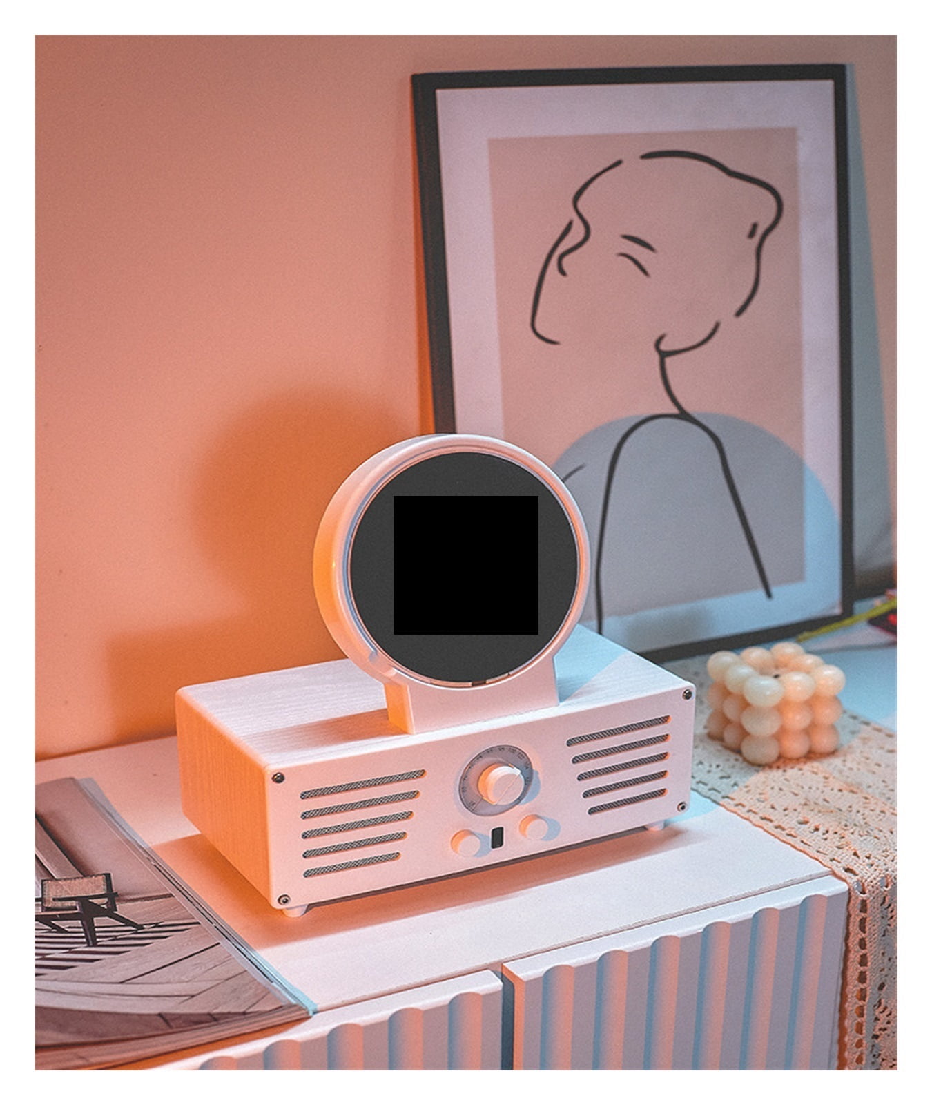 Bluetooth Retro CD Player with Projector and Radio Ideal Gift for Family and Retro Lovers