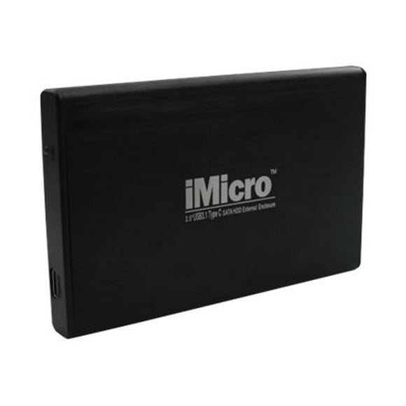 iMicro IM-U23C - Boîtier de Stockage - Boîtier de Disque Dur Externe, 2.5", type C - SATA 6Gb/S - USB 3.1 - Noir