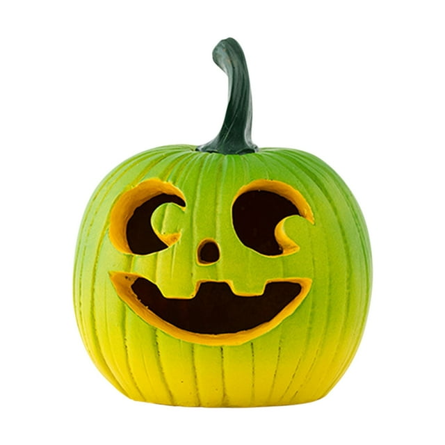 AKEGAMN "Halloween Resin Pumpkin Decor Cute Fall Tabletop Decorations Thanksgiving & Halloween Centerpiece Handmade Pumpkin Figurine For Home Decor" Handmade Design - Each pumpkin features intricate