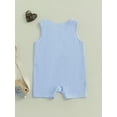 thumbnail image 5 of BemeyourBBs Baby Boy Summer Overalls Fire Engine Embroidery Round Neck Jumpsuit, 5 of 9