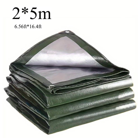 Large Tarp 3*3 4 5 6 4m×4 5 6 8 10×20m Waterproof Rain Cover Tarpaulin Awning Camping Canopy Outdoor Garden Backyard Green Tent