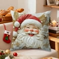 thumbnail image 5 of TanSiDing 1pcs Christmas Pillow Cover Holiday Decoration Reversible Soft Linen Throw Pillowcase for Couch Sofa Bed Festive Home Decor 45x45cm, 5 of 6