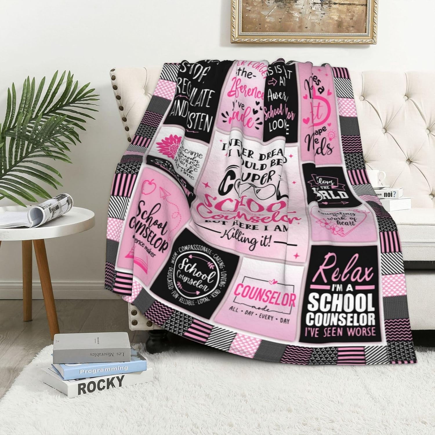 School Counselor Gifts for Christmas, School Counselor Gifts for Women, School Counselor Appreciation Gifts, Xmas Gifts for Counselors, Guidance Counselor Gifts Throw Blanket 60"X50"