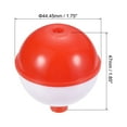 thumbnail image 2 of Uxcell 1.75" Fishing Bobbers 16 Pack Plastic Push Button Round Fishing Float, 2 of 7