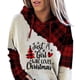 thumbnail image 1 of Sudadera con capucha para mujer, sudadera con capucha navideña para mujer, sudadera con capucha navideña a cuadros para mujer, sudadera con capucha de manga larga para mujer Características mejoradas, 1 of 5