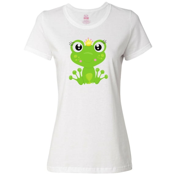 Inktastic Cute Frog, Green Frog, Frog Princess, Crown Women's T-Shirt