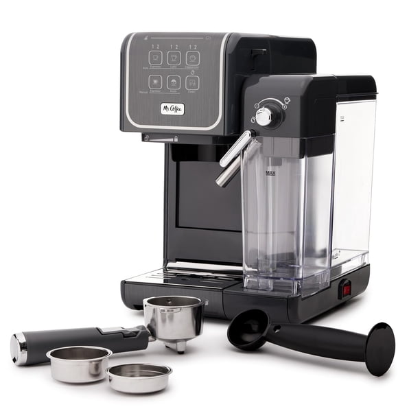 Mr. Coffee Cafetera One Touch CoffeeHouse+, Capuchino y Café con Leche, Gris