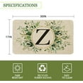 thumbnail image 3 of Spring Eucalyptus Leaves Monogram Letter Z Door Mat 30 X 17 Inch Family Last Name Initial Welcome Doormat Indoor Outdoor Entrance Floor Rug Non Slip Spring Summer Decor Rubber Mats, 3 of 6