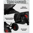 thumbnail image 6 of 29" Snow Pusher Shovel with Wheels,  Adjustable Ergonomic t-Handle Snow Plow for Driveway, Heavy Duty Wheeled Rolling Shovels for Driveway and Sidewalks with Angeled Blade, 6 of 8