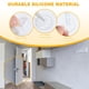 thumbnail image 3 of Uxcell 6Pcs 1.18" Protector de pared para tope de puerta con adhesivo, topes de puerta convexos claros, 3 of 7